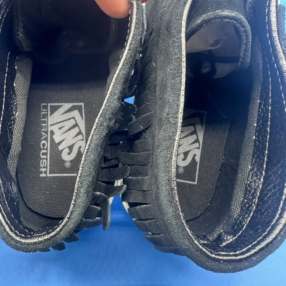 VANS UltraCush Black Suede Low Top Fringe Sneakers Shoes Women's Size US 7.5 - Picture 3 of 10